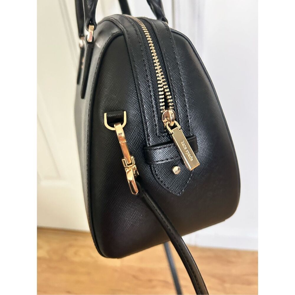 Kate Spade Madison Large Dolly Duffle Satchel Crossbody Shoulder bag-Black NwT - Picture 2 of 7